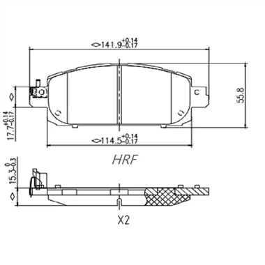 وسادات الفرامل لسيارة رينو كابتور